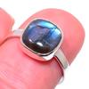 Natural Labradorite Gemstone Handmade 925 Solid Sterling Silver Ring S.6.5 C0l85