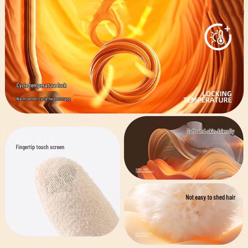 Унисекс Зимние Теплые Перчатки с Тачскрином на Флисовой Подкладке