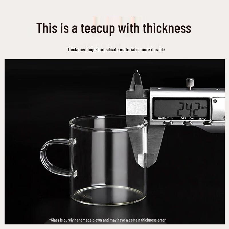 YIHUTEA Heat-Resistant Glass Tea Cups