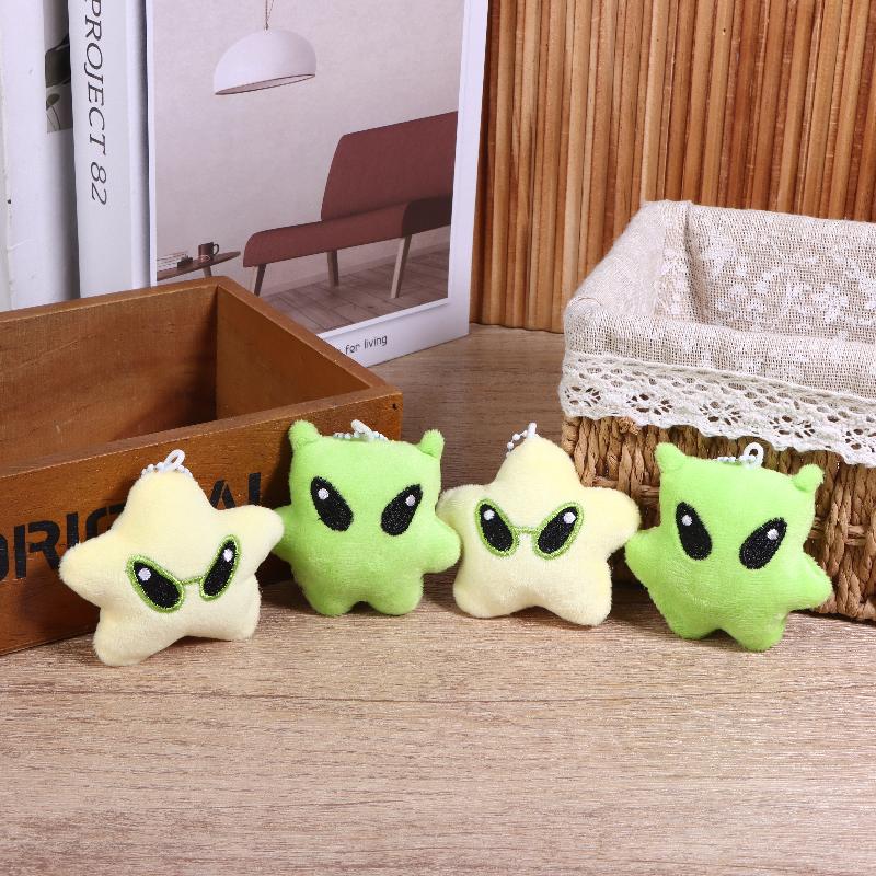 5 шт. Мультяшный плюшевый брелок в виде инопланетянина, милый креативный брелок с мягкой игрушкой, подвеска для сумки, украшение для рюкзака, держатель для ключей для пары