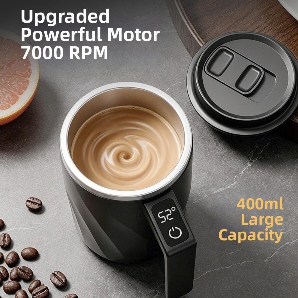 Insulated Stirring Mug 400ML Mixing Cup Temperature Display Smart Thermal Cup Home