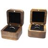 Proposal Ring Box Black Walnut Wedding Ring Jewellery Box Gift Wrap Storage