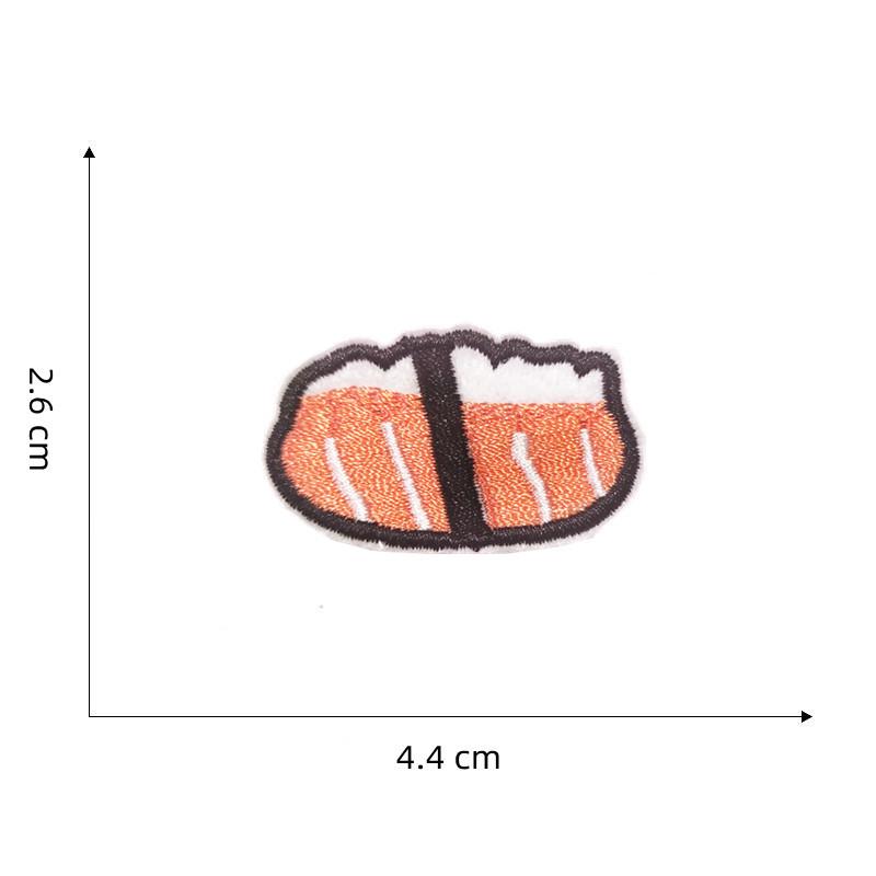 Salmon Sushi Embroidery Patch for Bags, Shoes, and Clothing Decoration