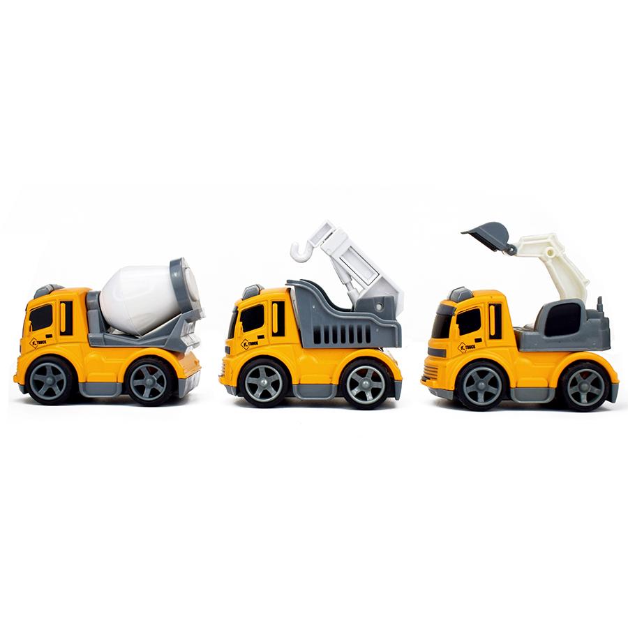 3 вида инерционных инженерных машин Мини-модель игрушка Литой сплав Экскаватор Кран Бульдозер Инерционный для игрушек для мальчиков Подарок для ребенка