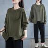 Свободные свитера на весну и осень, женские футболки больших размеров с длинными рукавами и нестандартным кроем, женские нижние рубашки, топы с длинными рукавами, для женщин