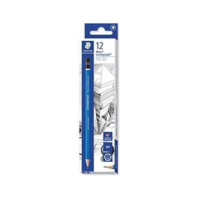 Карандаши STAEDTLER Mars Lumograph, твердость 6H, набор 12 шт.. Идеально для письма, рисования и набросков. Свинец высокой чистоты и однородности для превосходной бумаги