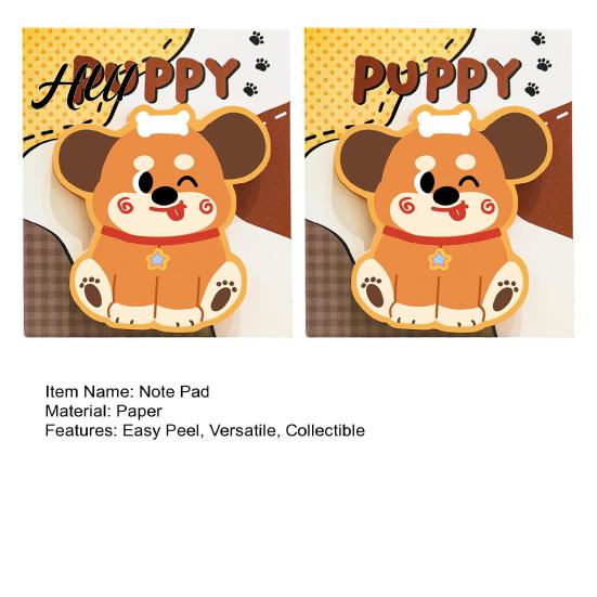 Writable Peel-off Notes 2Pcs Dachshund Message Pad Set Cute Puppy Shaped Self-Adhesive Memo Reusable Note Pads for Students Office No Residue Animal