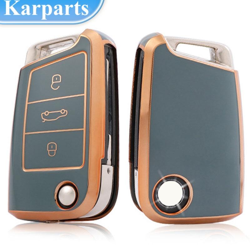 Новый модный чехол для ключей из ТПУ для VW Volkswagen Golf 7 MK7 Tiguan MK2 для Seat Ateca Leon FR Ibiza Skoda Octavia Kodiaq