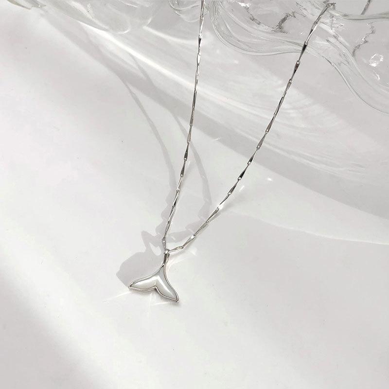 Супер Фея Красота Рыбий Хвост Ракушка Ожерелье Темперамент Цепочка Дыня Семена Холодный Стиль Простой Дизайн Цепочка Ключицы