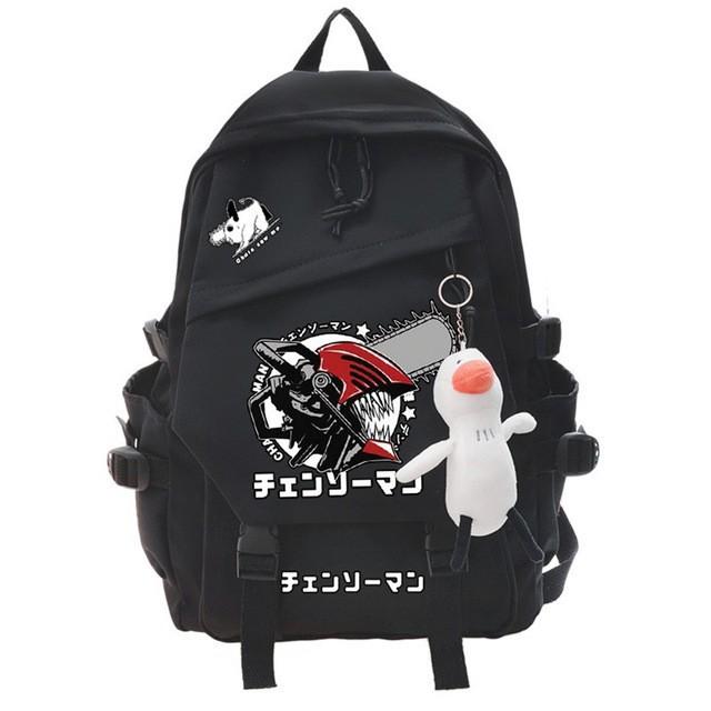Student Schoolbag, Large-Capacity Business Computer Bag, Animation Cartoon, Chainsaw Man, Peripheral Backpack.
