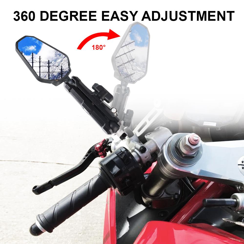 Складные зеркала заднего вида для мотоциклов Off Road Adventure, боковые зеркала с широким обзором, складные универсальные аксессуары для мотоциклов