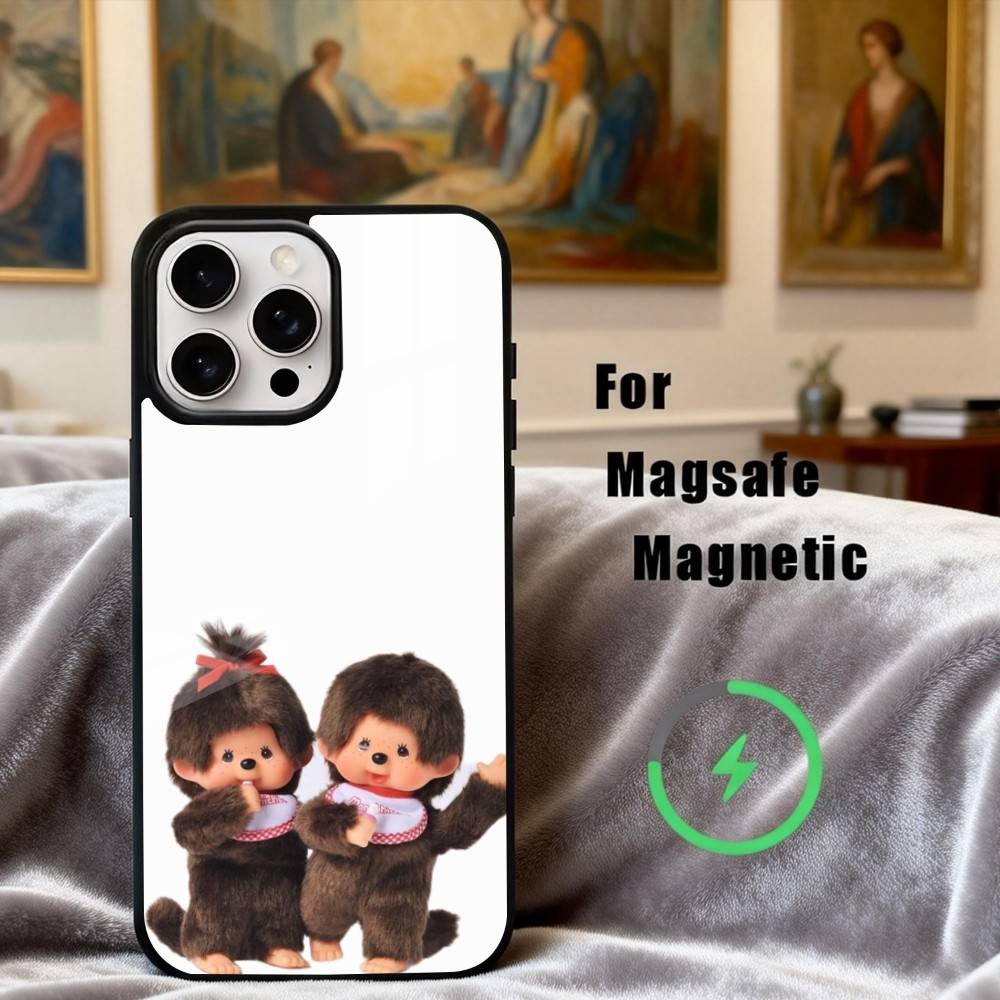 C-Cute M-Monchhichis-S Phone Case For iPhone17,16,15,14,13,12,11 Plus,Pro Max Magnetic For Magsafe Wireless Charging