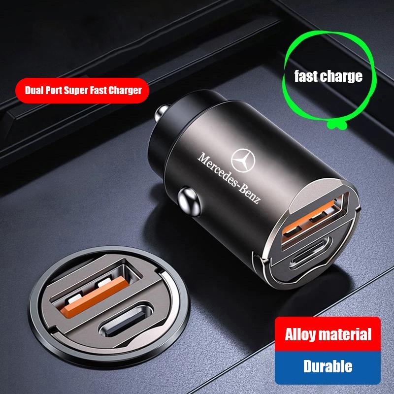 WLX4 Car Mounted Hidden Mini Super Fast Charging Charger Sticker For Mercedes Benz AMG A C E W203 W205 W206 W211 W220 W212 W201 W210