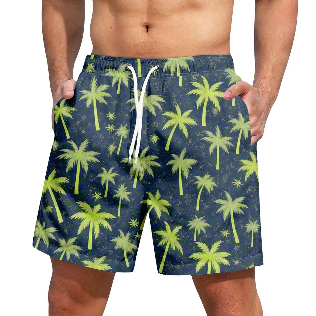 Men's Hawaiian Lace-up Shorts Casual Pants