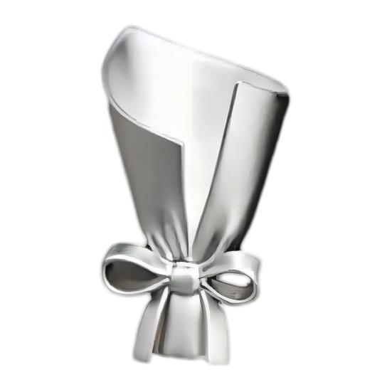 Брошь Миниатюрный дизайн вазы Легкая брошь из сплава с бантиком Гладкая блестящая отделка Носимый значок Художественный аксессуар