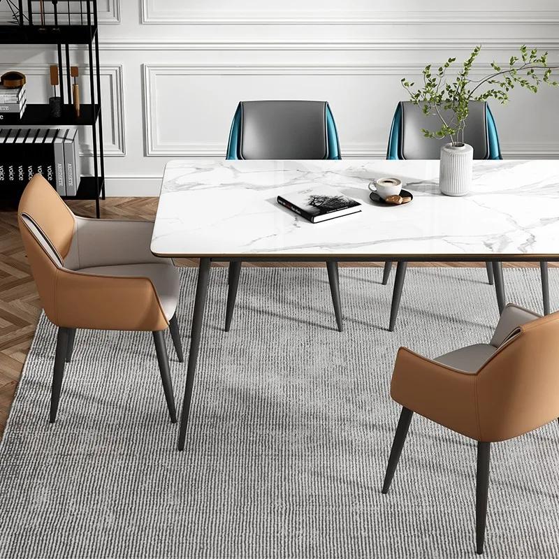 4 цвета Nordic Home Restaurant Обеденный стул со спинкой Современный минималистский стул для домашней мебели Домашняя кухня Мягкий обеденный стул