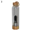 Natural Crystal Column Gemstone Energy Healing Glass Water Bottle Cup Drinkware