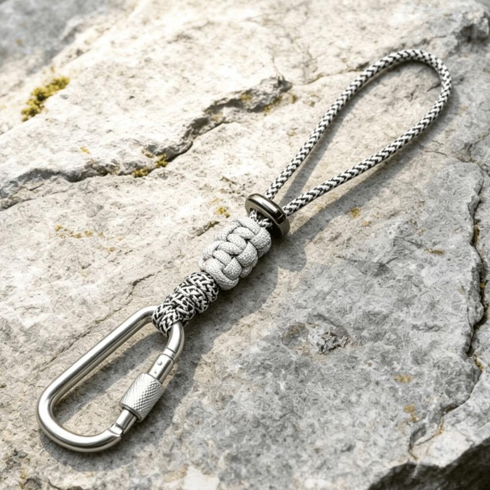 Braided Rope Water Bottle Lanyard Zinc Zinc Alloy Carabiner Hook Essential Key Chain Lanyard Mountaineering