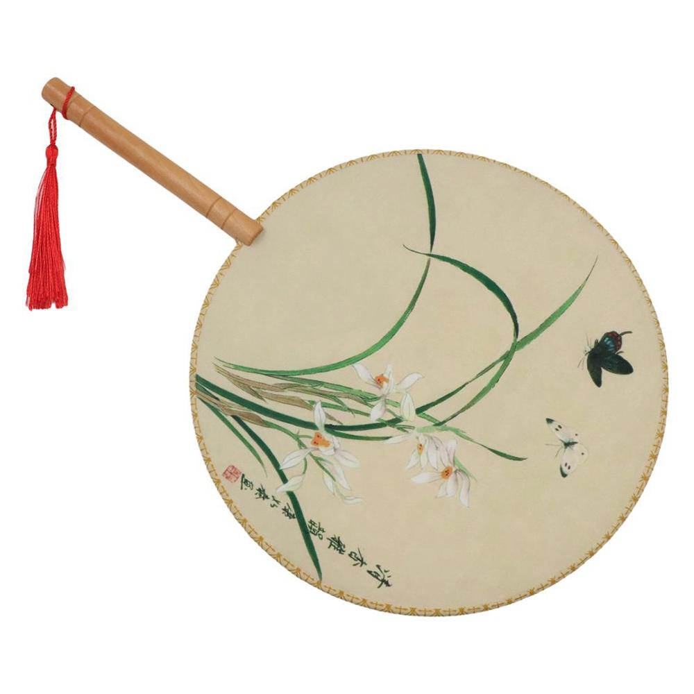 Ручной веер в китайском стиле с цветочным узором, групповой веер для танцевального выступления, веер туань, реквизит для фотографии