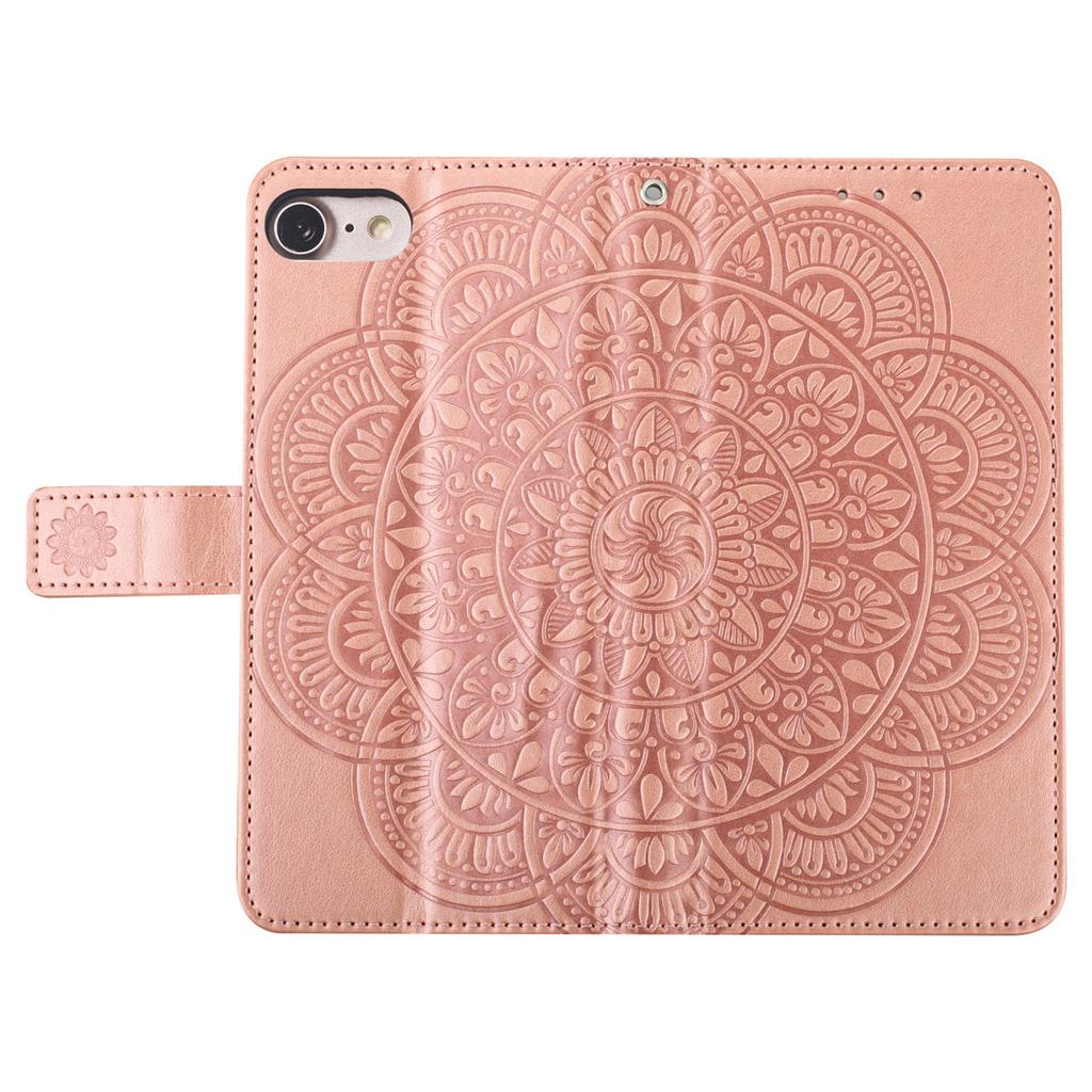 For iPhone 6/6s/7/8/SE (2020)/SE (2022) Case Flower PU Leather Magnetic Wallet Flip Phone Cover
