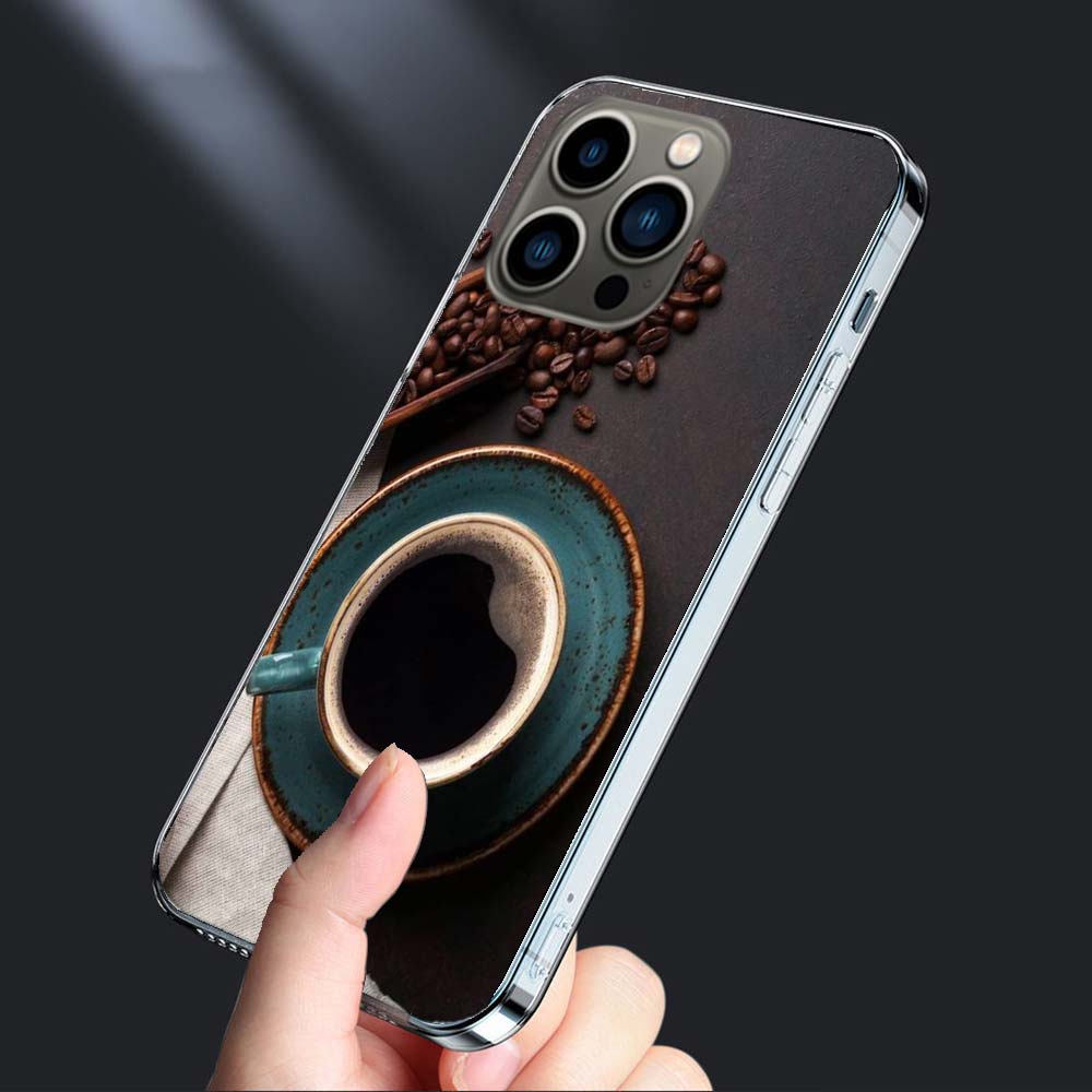 Чехол для телефона 'Свежеобжаренные кофейные зерна' для iPhone 16E 15 Pro 14 Plus 17E 16 17 Pro Max Air 11 12 13 Mini Ударопрочный Capa Милый Co