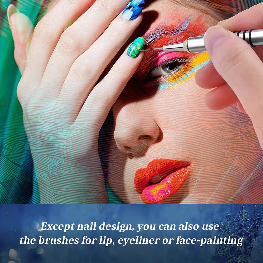 6Pcs/set Nail Art Liner Brushes Nail Art Design Brush Striping Thin Long Lines Dotting Drawing Pen UV Gel Polish Painting Brushes