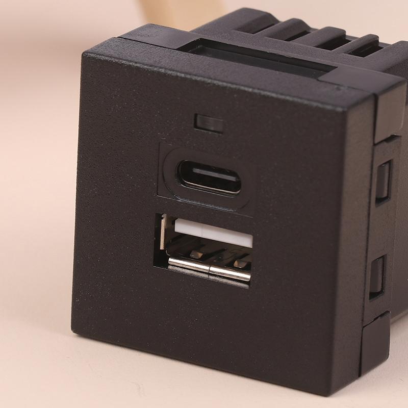 Разъем для панели питания USB Type-C, встроенная настольная розетка USB, розетка переменного тока, зарядный модуль, выход 5 В 2,1 А