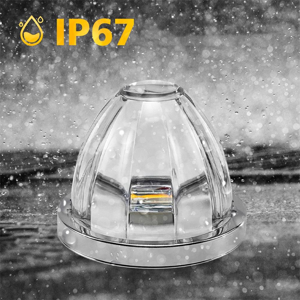 8PCS Bracket Watermelon Lights Strobe LED Side Marker Indicator Turn Signal Truck Trailer LED Star Lights For Truck 12V/24V