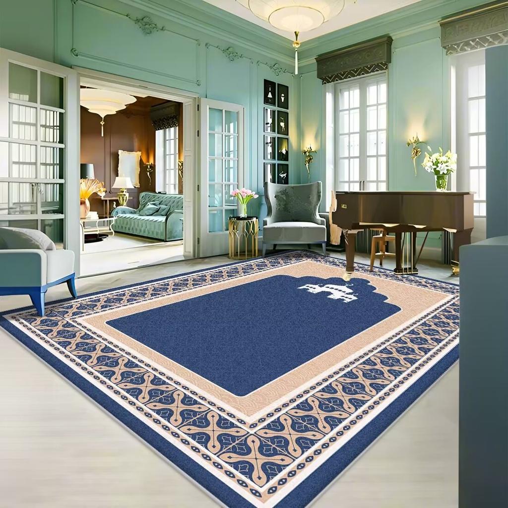 Ковер для гостиной, устойчивый к пятнам, простой в уходе, коврик для журнального столика, охлаждающий нескользящий коврик, ковер