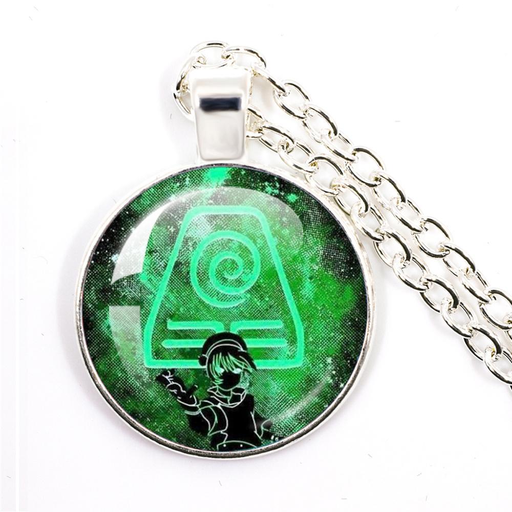 Anime The Last Airbender Fire And Water Tribe Elements Of Water Earth Fire And Air Dome Glass Cabochon Necklace Gift
