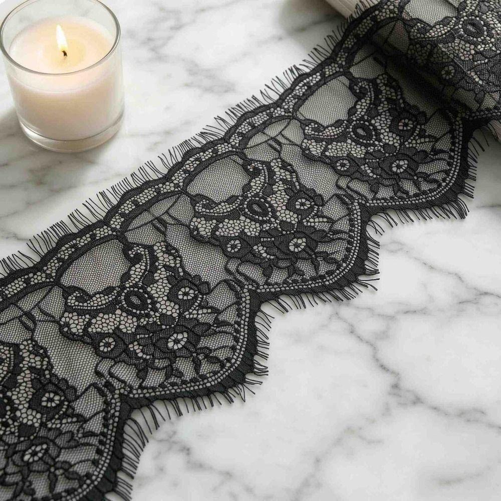 3 meters Eyelash Lace Fabric Floral Pattern Decorative Lace Edging New Floral Lace Trim Home Decor