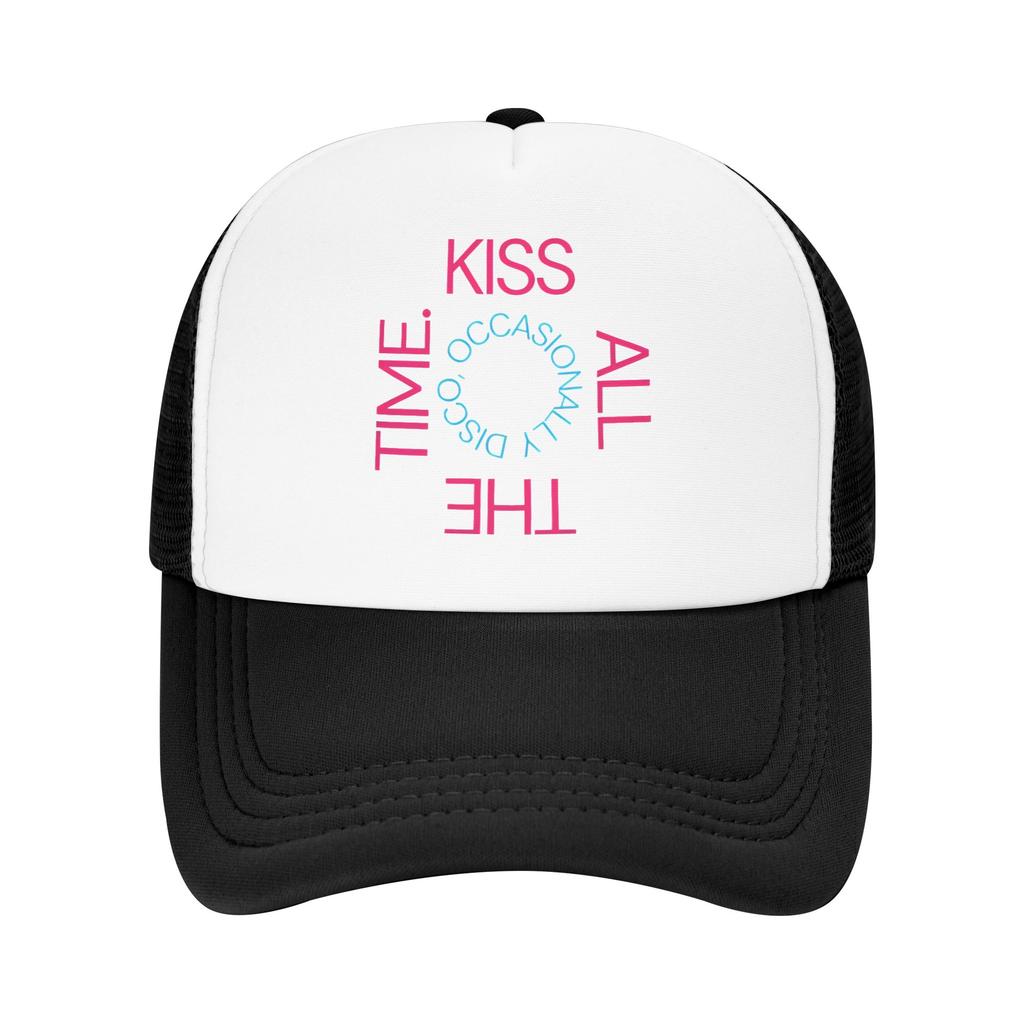 2026 Latest H-Harry S-Styles Fan Kiss All The Time Mesh Sun Hats Music Tour Album Unisex Women Trucker Hat Breathable Snapback Cap