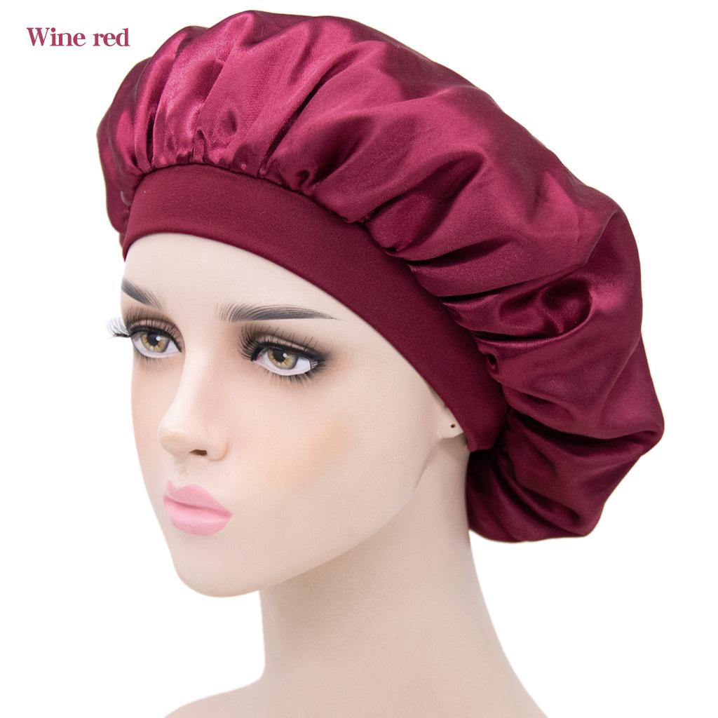 Cover Fashion Night Sleep Women Silk Bath Nightcap Hair Cap Shower Caps Sleeping Hat Satin Bonnet