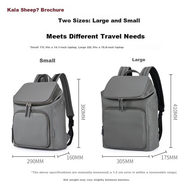 KALA·Y Anti-Theft Qilin Laptop Backpack Business Double Shoulder Bag Trolley Travel Bag CX5525L Monet Gray