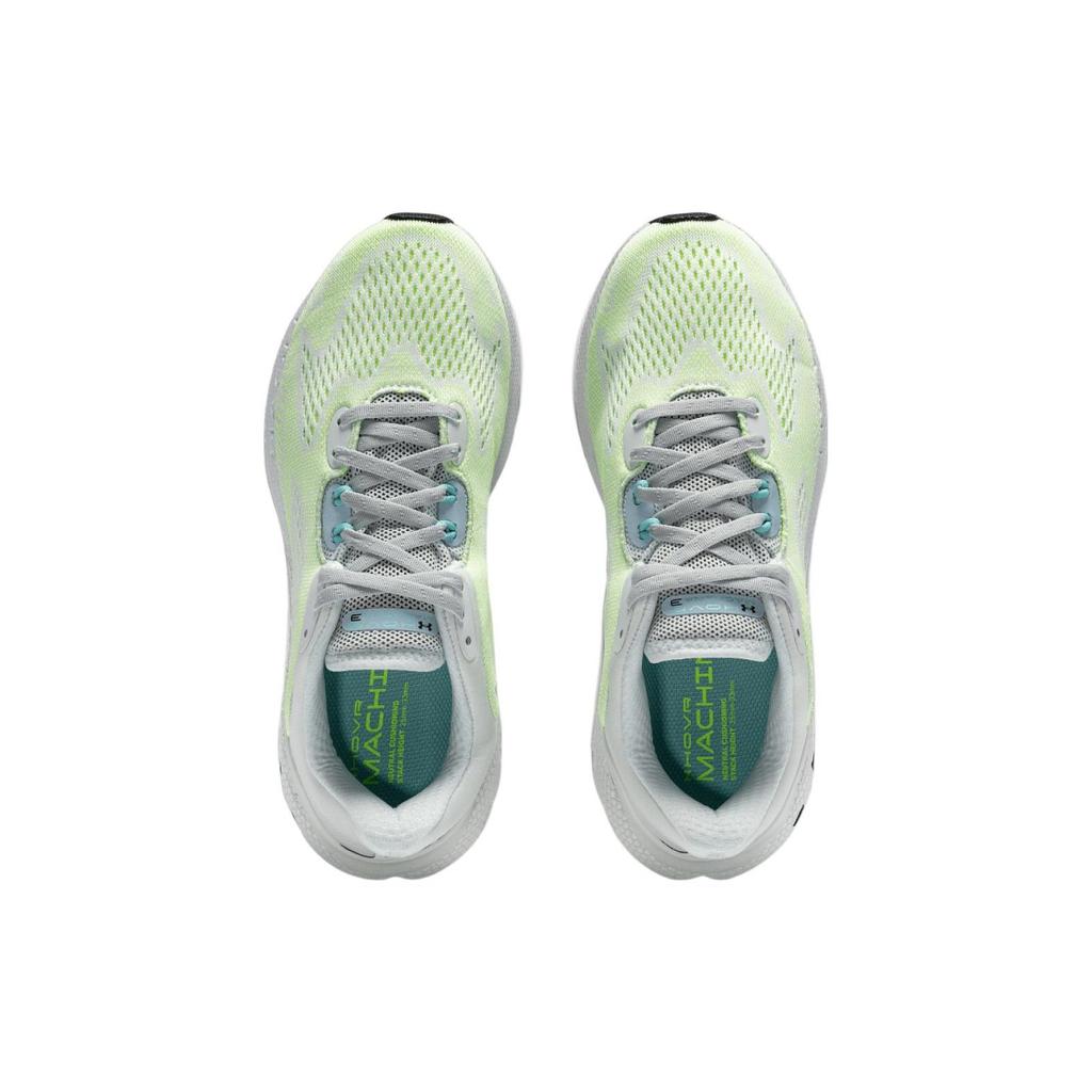 Under Armour HOVR Machina 3 Удобная ткань Низкий верх Повседневные кроссовки для бега Женские кроссовки Серый Зеленый 3026263-100