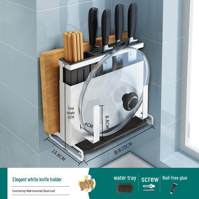 Многофункциональная подставка для хранения кухонных ножей и разделочных досок из нержавеющей стали