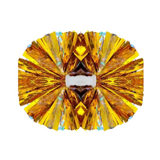 Yousheng Double-headed Metallic Pom Poms Cheerleading Flower Ball with Handle Team Sports Spirit Party Kids Adults Cheer Pompoms