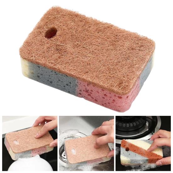 5/10 шт. Губка для мытья посуды Эффективная очистка Многофункциональная Не царапающая Губка для чистки столешниц