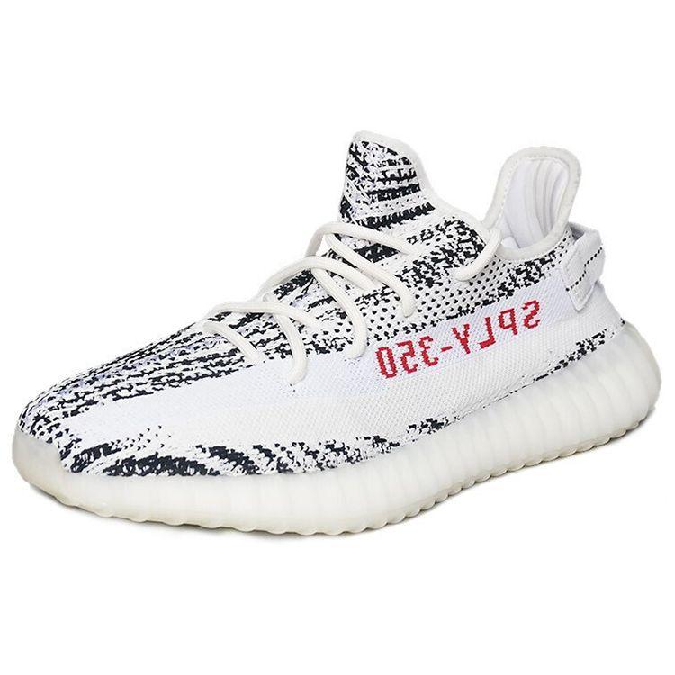 Adidas Оригинальные Yeezy Boost 350 V2 Zebra Спортивные Удобные Прочные Нескользящие Низкие Повседневные Кроссовки Унисекс Белый Черный CP9654-2020