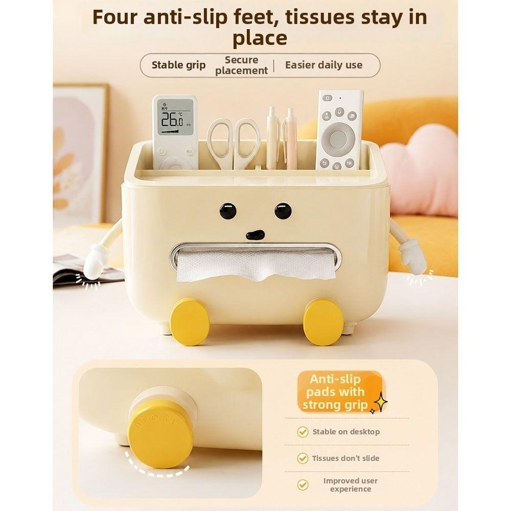 with Lid Paper Towel Box Multifunctional Tissue Dispenser Storage Box Tissue Box Bedside Table