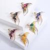 Fashion Retro Diamond Dripping Phoenix Brooch Female Elegant Temperament Corsage Accessories Chinese Style Autumn And Winter Clothing