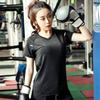 Женская спортивная футболка большого размера с быстрым высыханием - 200 цзиней, свободный крой для бега, йоги и фитнеса