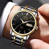 Новые роскошные мужские часы высшего бренда с коробкой, водонепроницаемые мужские кварцевые часы