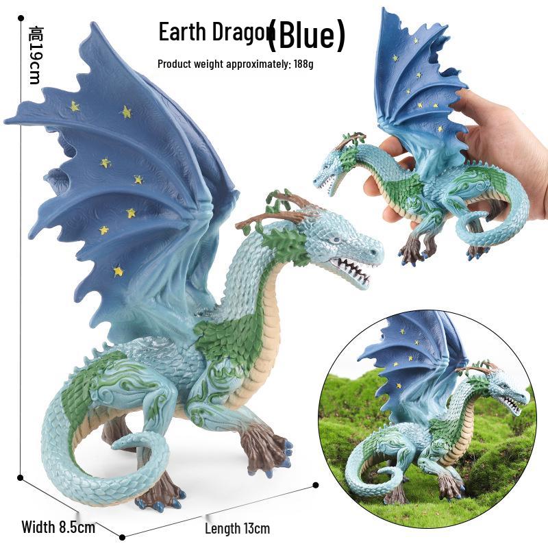 Dinosaur & Dragon Plastic Toy Set: Mythical Animal Figures for Kids