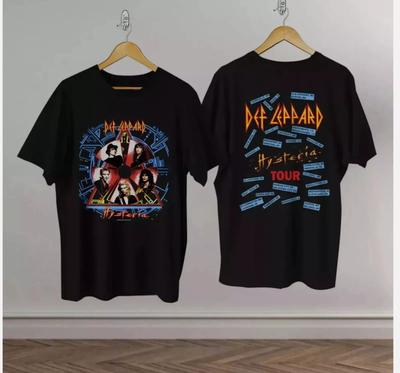 Винтажная футболка Def Leppard Hysteria Concert Tour 1988 Футболка Подарок для фанатов Высококлассная Роскошь для мужчин и женщин Топ