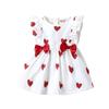 Toddler Baby Girls Kids Strap Bow Print Summer Dress Princess Dresses