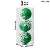 3Pcs/Set Creative Christmas Tree Balls 8CM Xmas Ornament Ball Durable Christmas Ball  Home