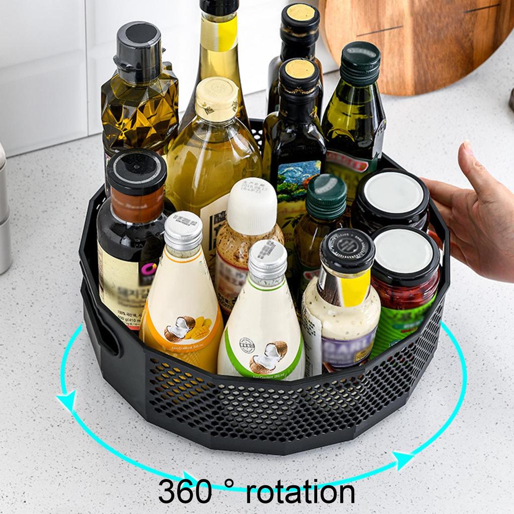 Versatile Seasoning Rack 360 Degree Rotating Great Non-Slip Turntable Spice Rack