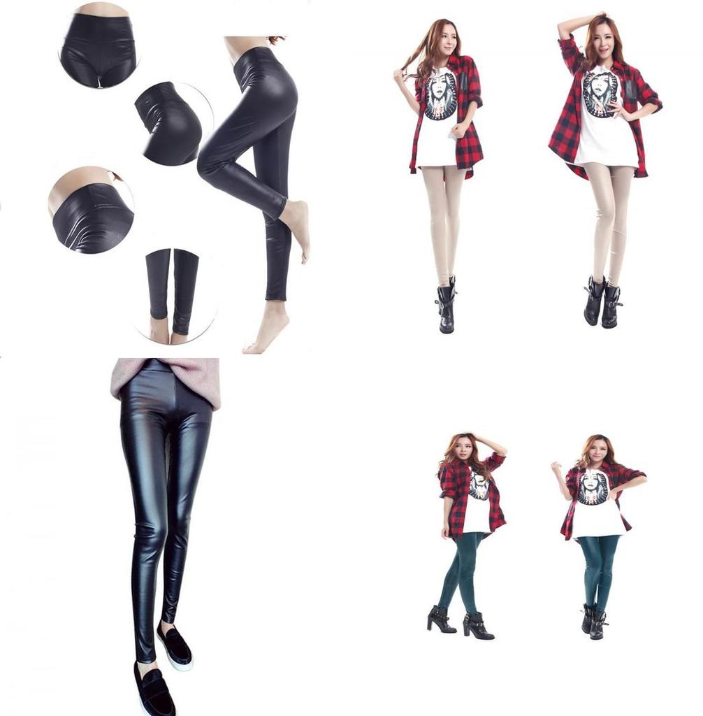 Elegant New For Women Girl Lady Faux Leather Pencil Pants Black Slim Trousers Legging For Chic Outfits