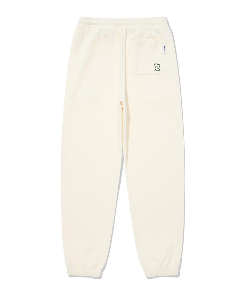 WACKY WILLY Typographic Sweatpants Cream
